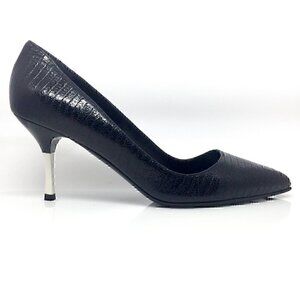 NEW MAX MARA Dinda Black Leather  Heels Pumps